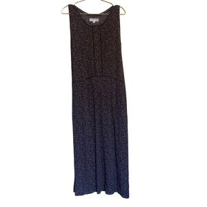 Ines de la Fressange x Uniqlo Sleeveless Maxi Dress Polka Dot Pintuck M